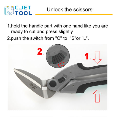 C.JET TOOL wide-angle design shown for safe, comfortable handling
