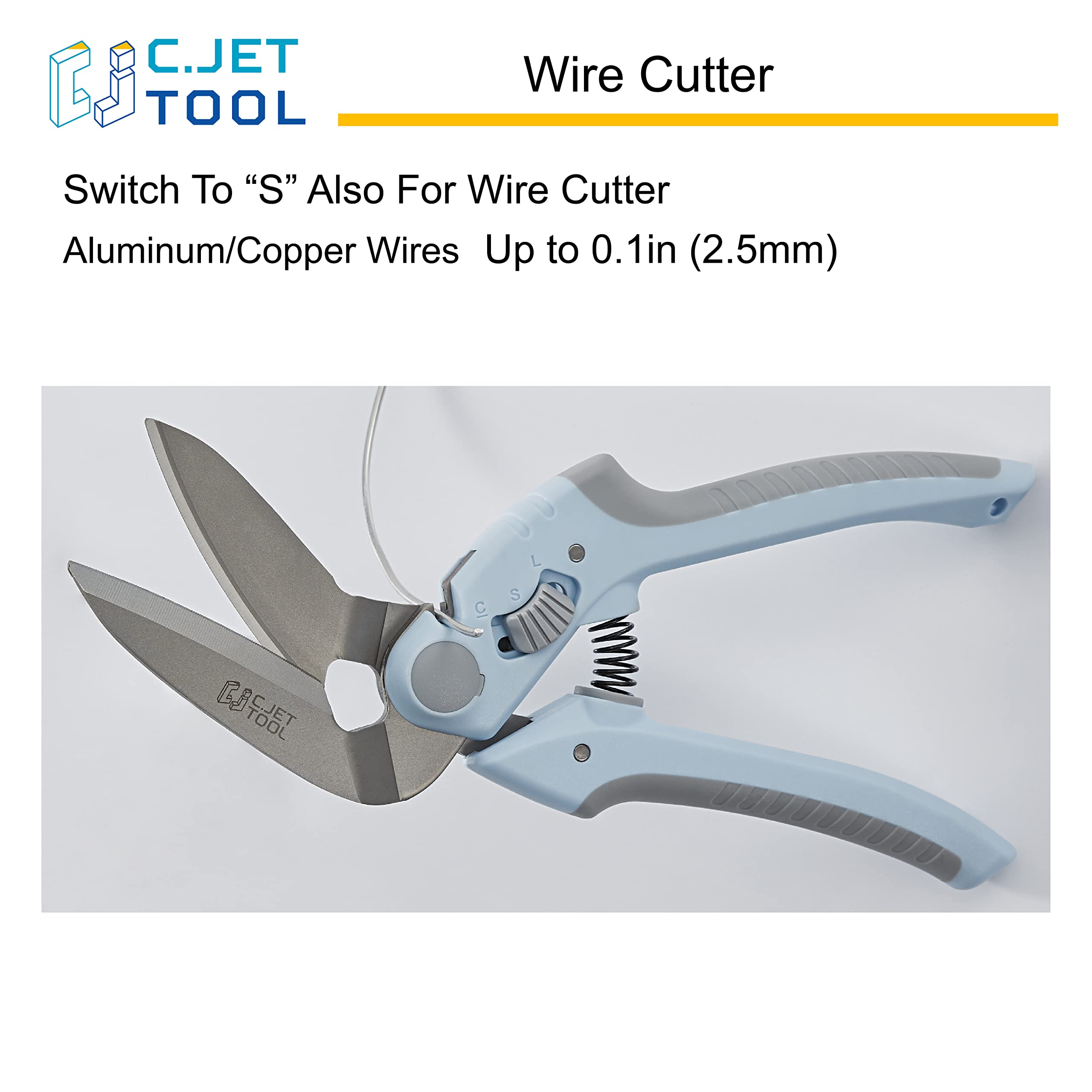 C.JET TOOL blue cutter shown with box for organized storage