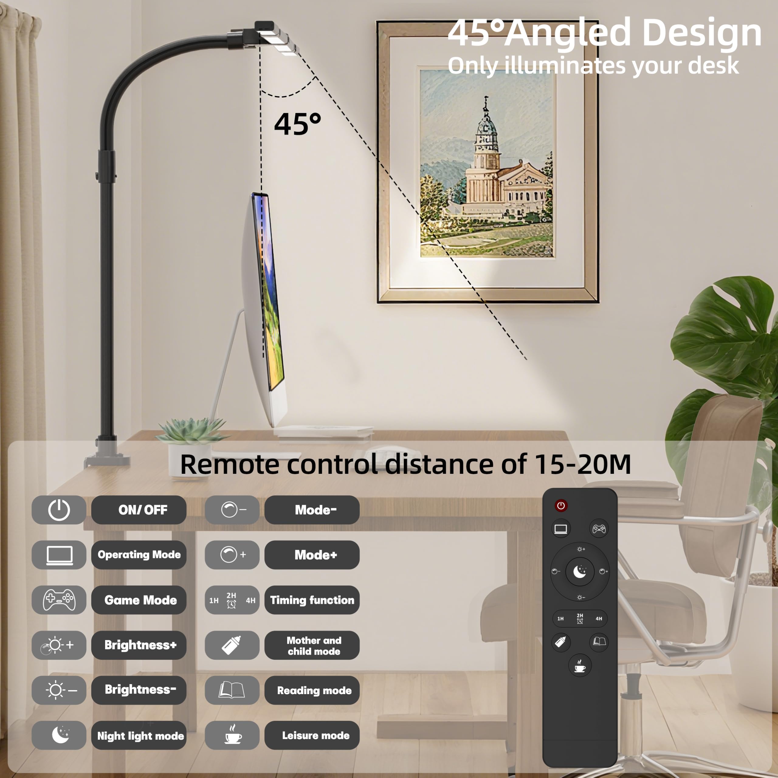 CJJFACA soft, non-glare light reduces eye fatigue during long sessions