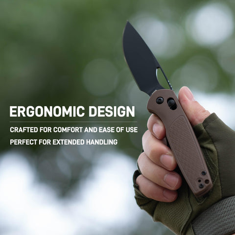 CJRB Acacia knife thumb-hole design enables smooth one-handed opening