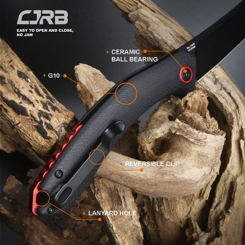 CJRB Gobi knife in compact folding design suitable for EDC kits.