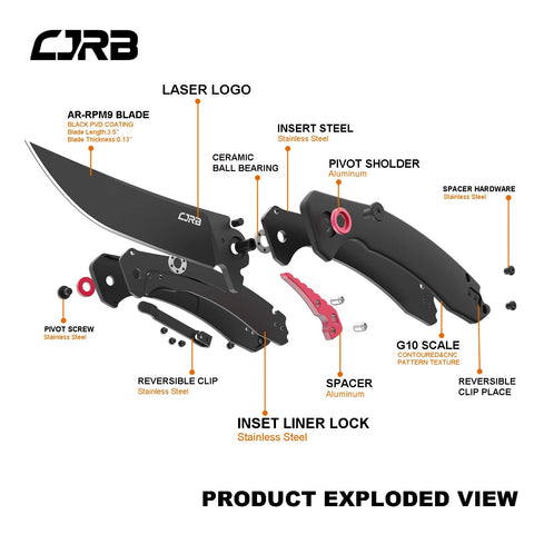 CJRB Gobi knife with one-handed flipper for quick deployment.