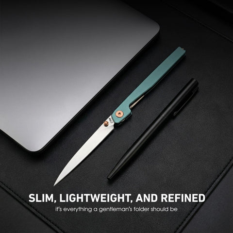 CJRB Lanky EDC knife slim design enables discreet carry.
