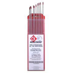CK Worldwide 2% Thoriated tungsten electrode 3/32 inch tip for reliable DC arc starts and high-current welding