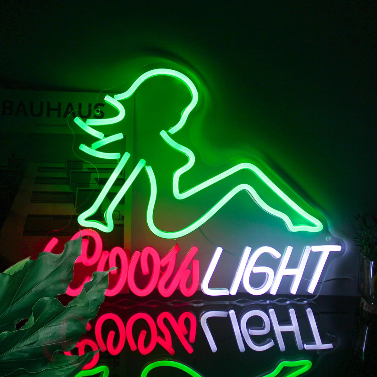 CKTBLEY Crs Light green lady neon sign brightens your bar area