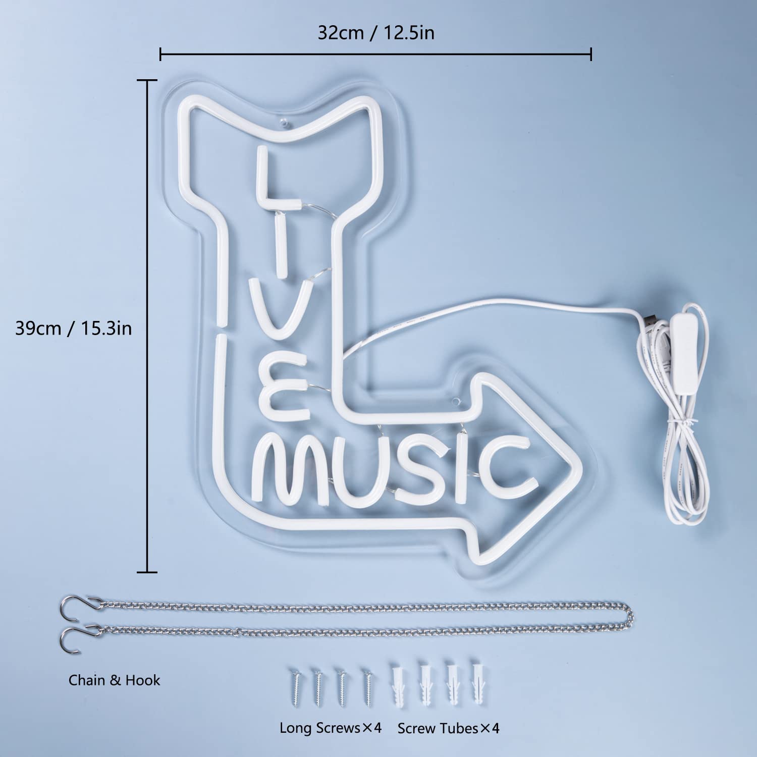CKTBLEY music studio neon sign adds creative glow and focus