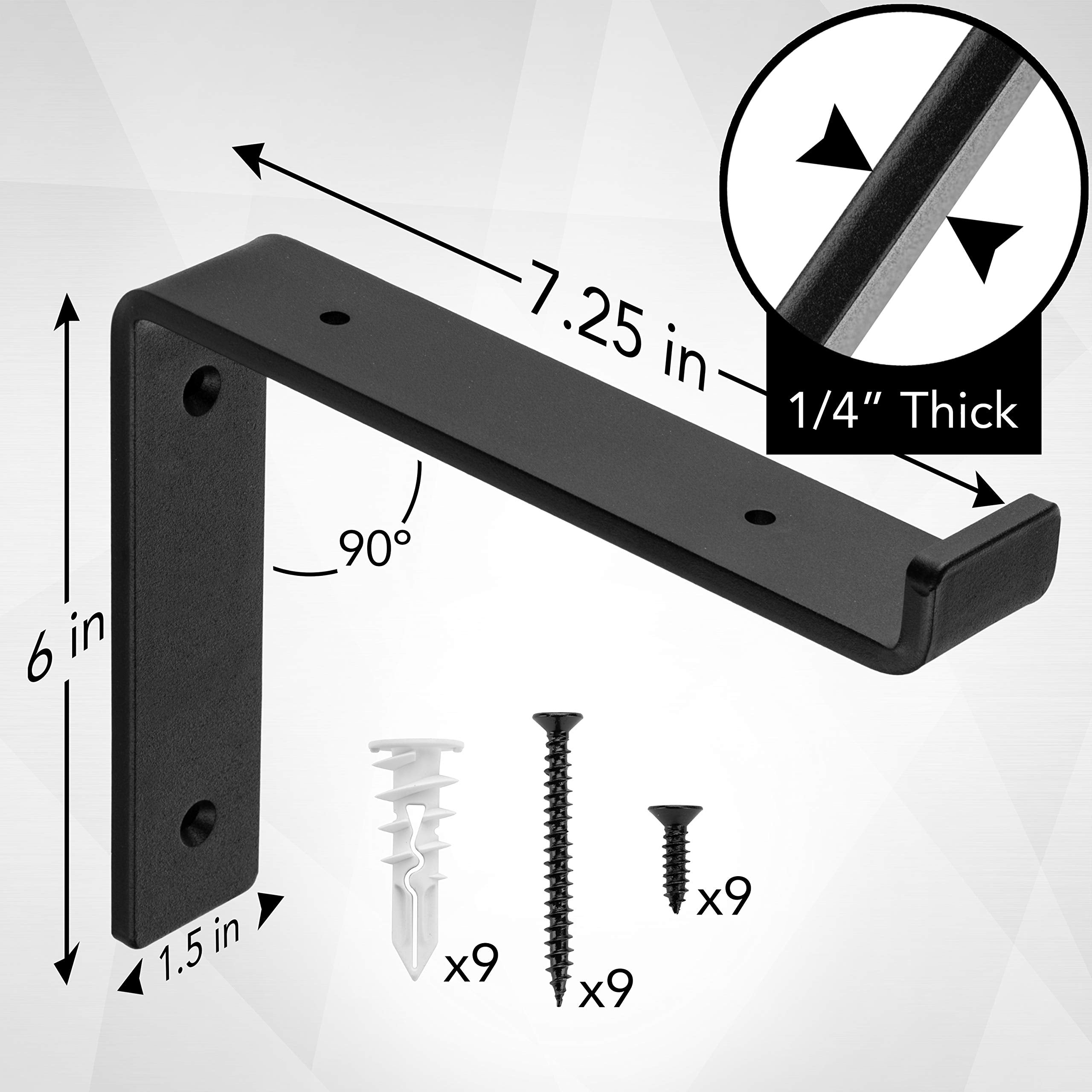 Claimed Corner bracket wall-mount with shelf installed for organized storage
