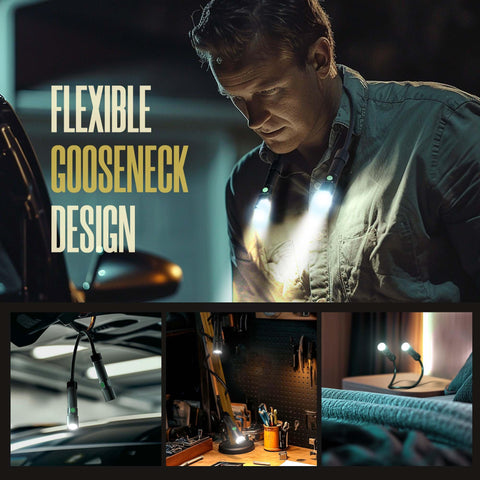 CLAKAP LED Neck Light detachable neck converts to a magnetic work light