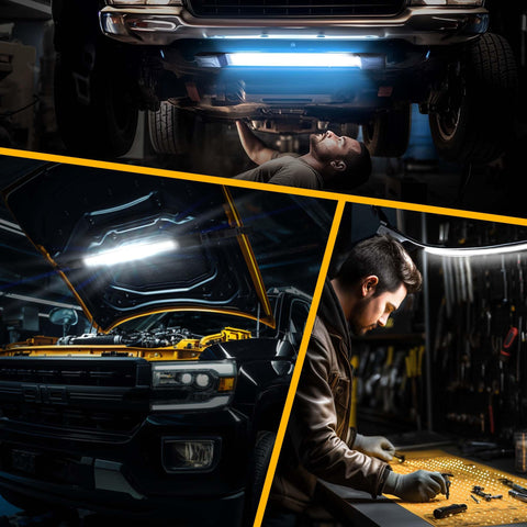 CLAKAP versatile work light for garage, attic, and workshop.