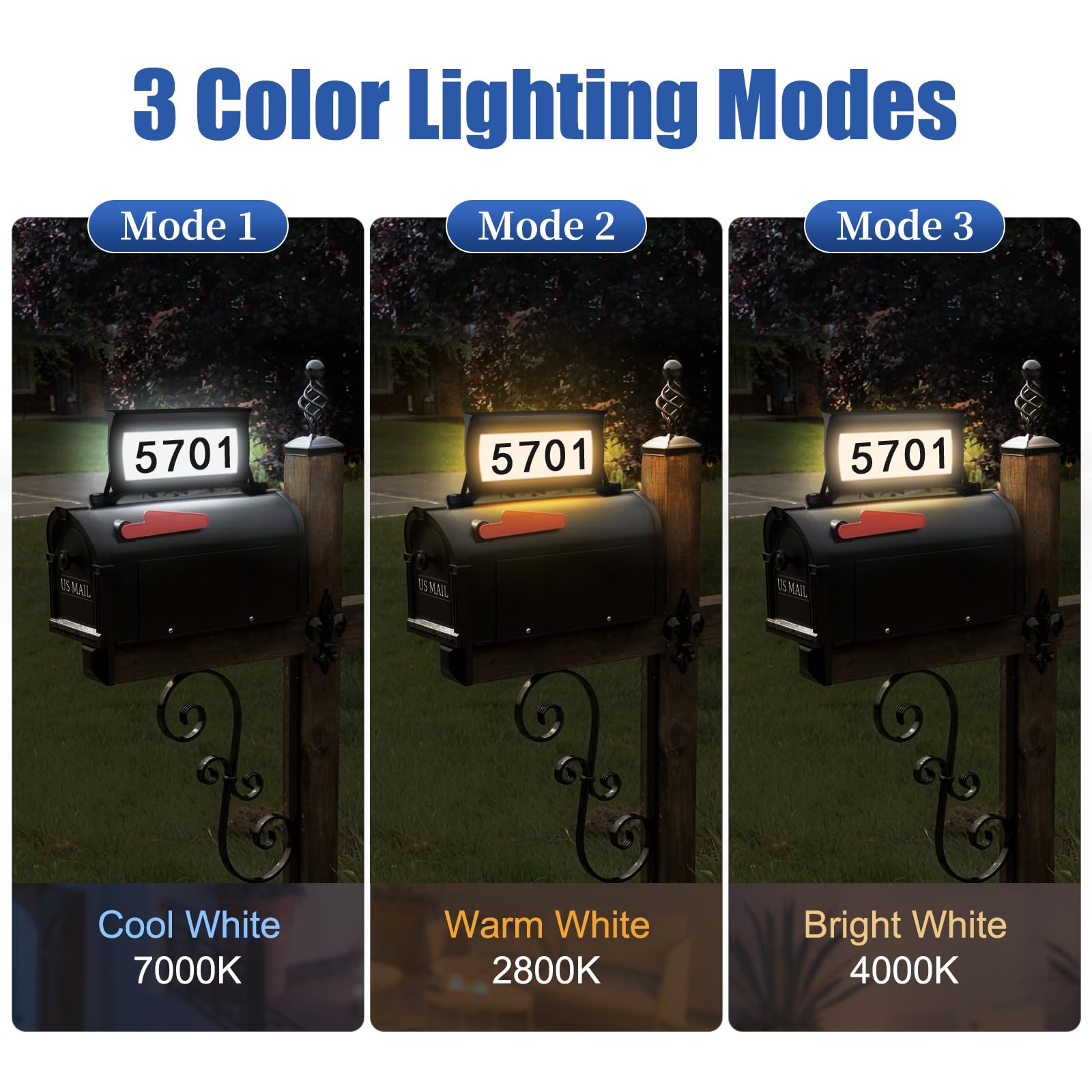 CLAONER 3-color temperature switch to choose cool, warm, or daylight tones