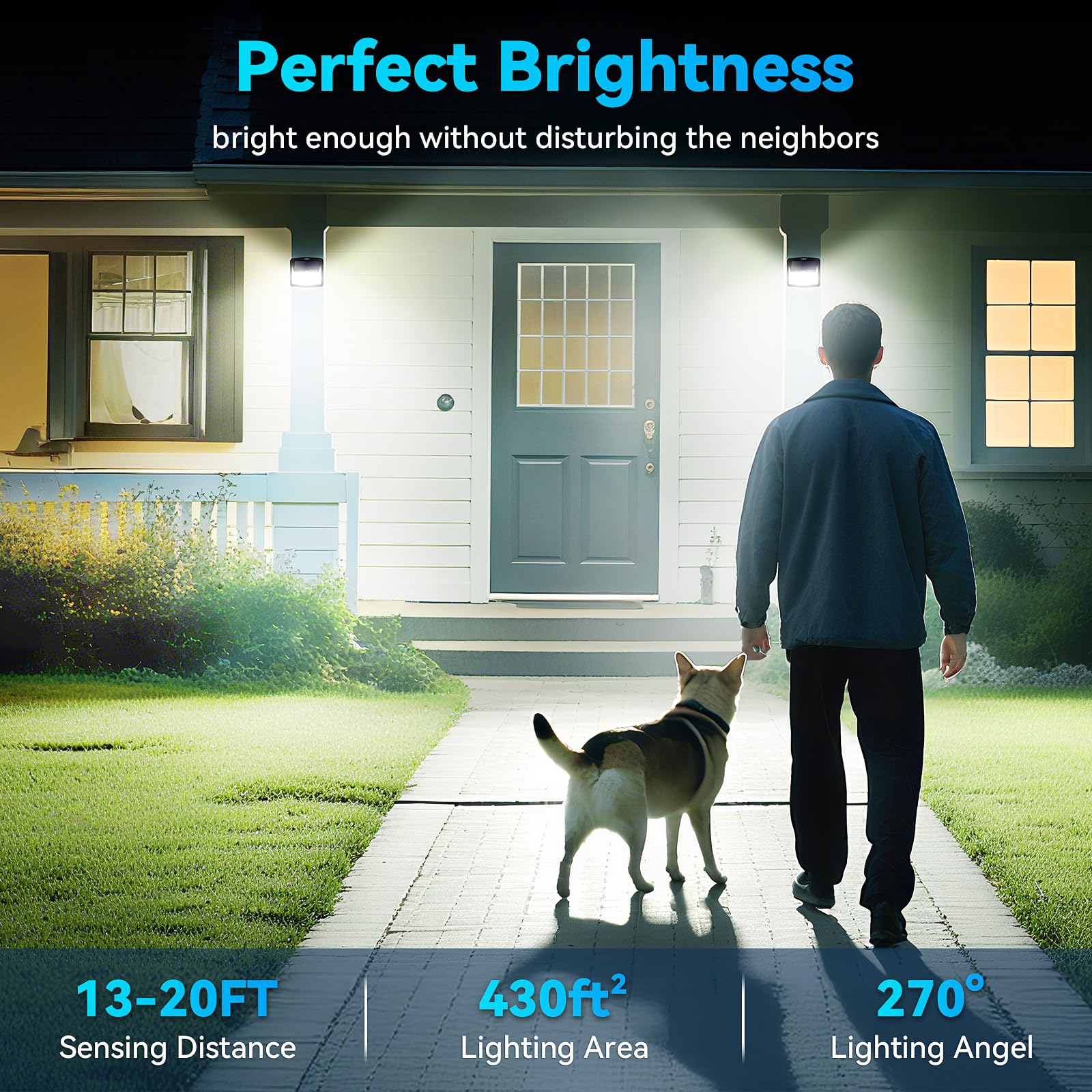 CLAONER easy-installation outdoor solar light with screws or tape.