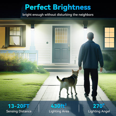 CLAONER easy-installation outdoor solar light with screws or tape.