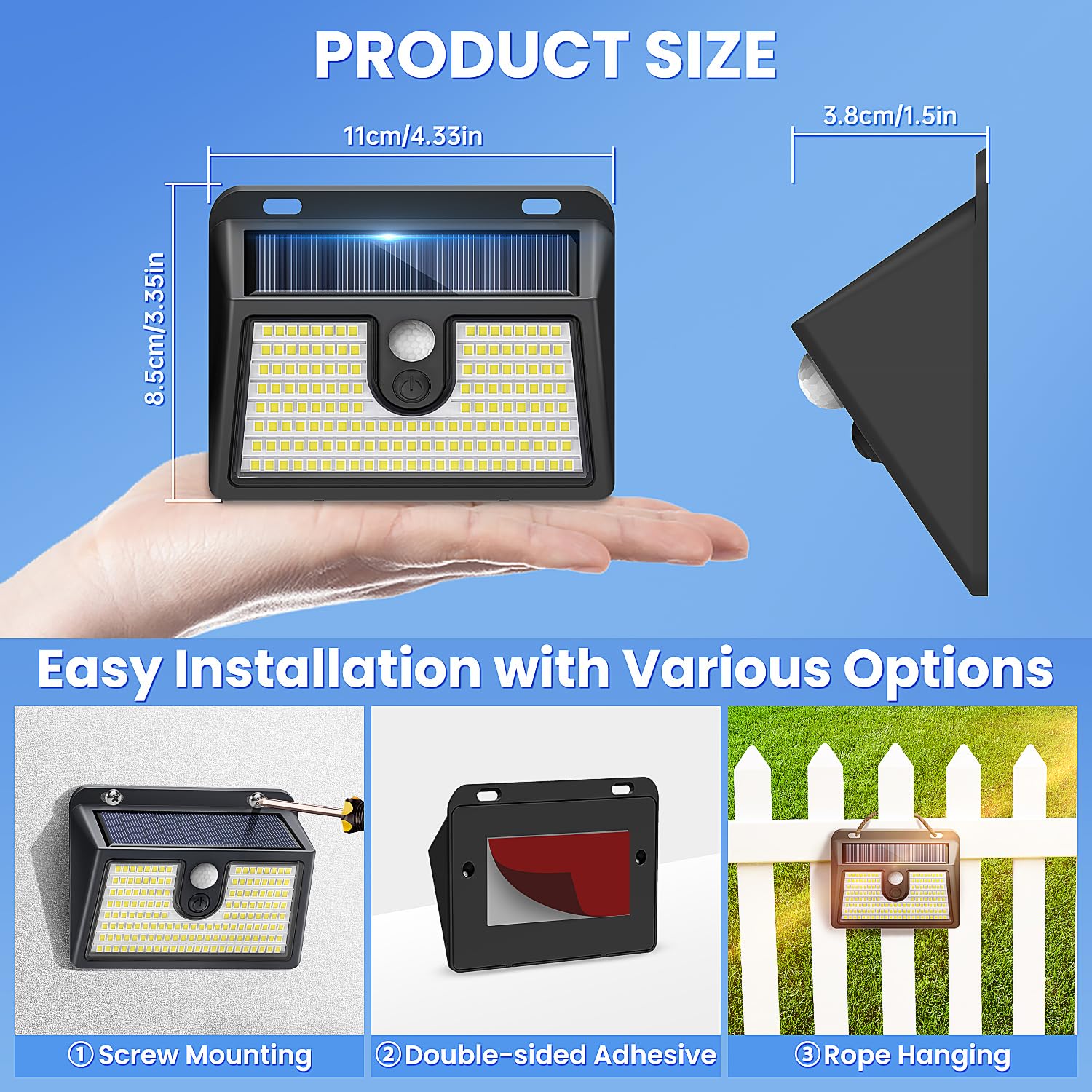 CLAONER IP65 waterproof design resists rain and snow outdoors
