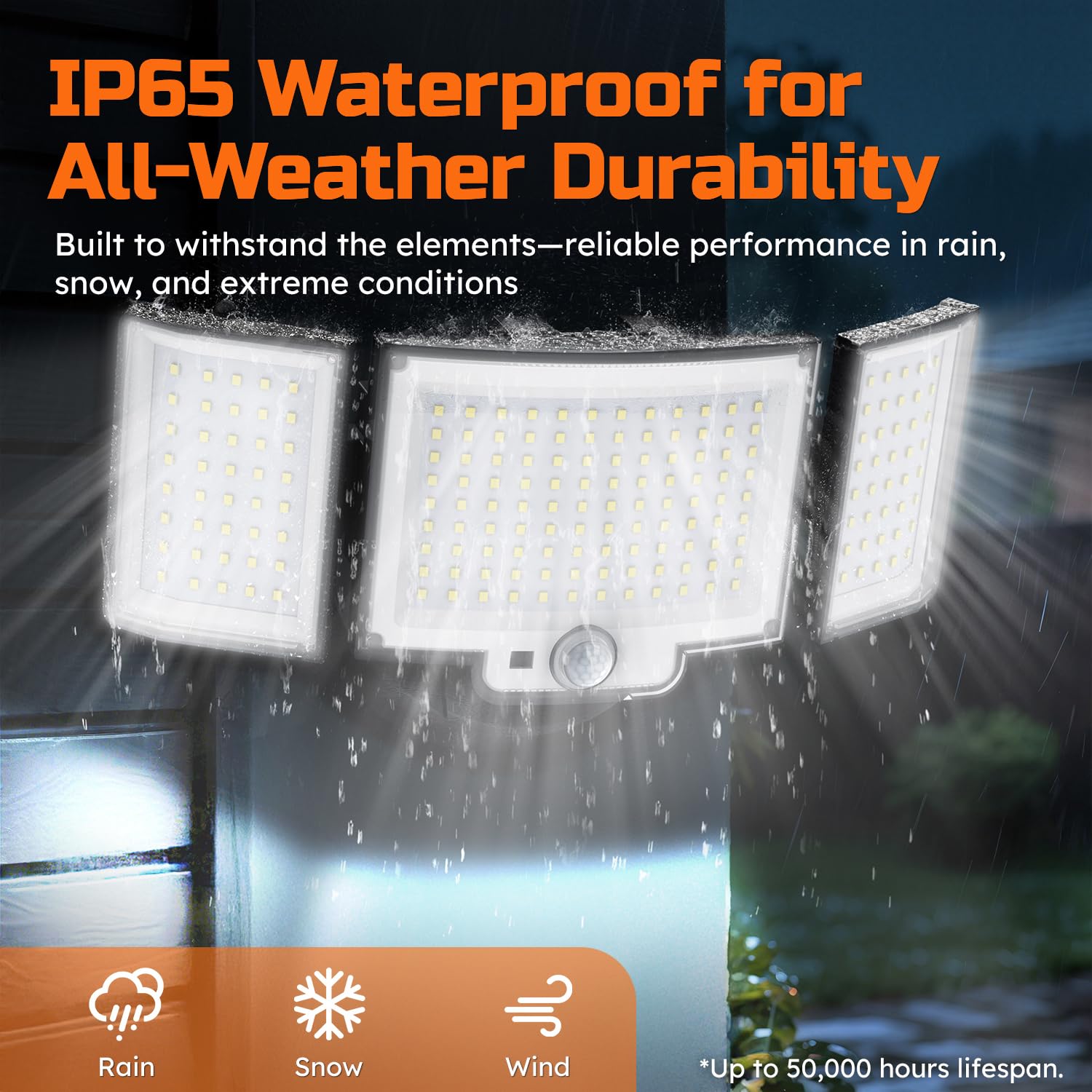 CLAONER long-life flood light delivers 50,000+ hours of reliable operation.