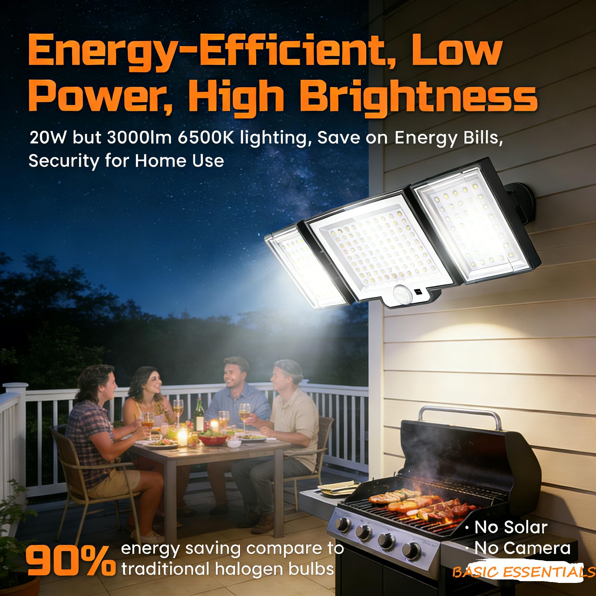CLAONER LED flood light with remote control for quick mode changes.