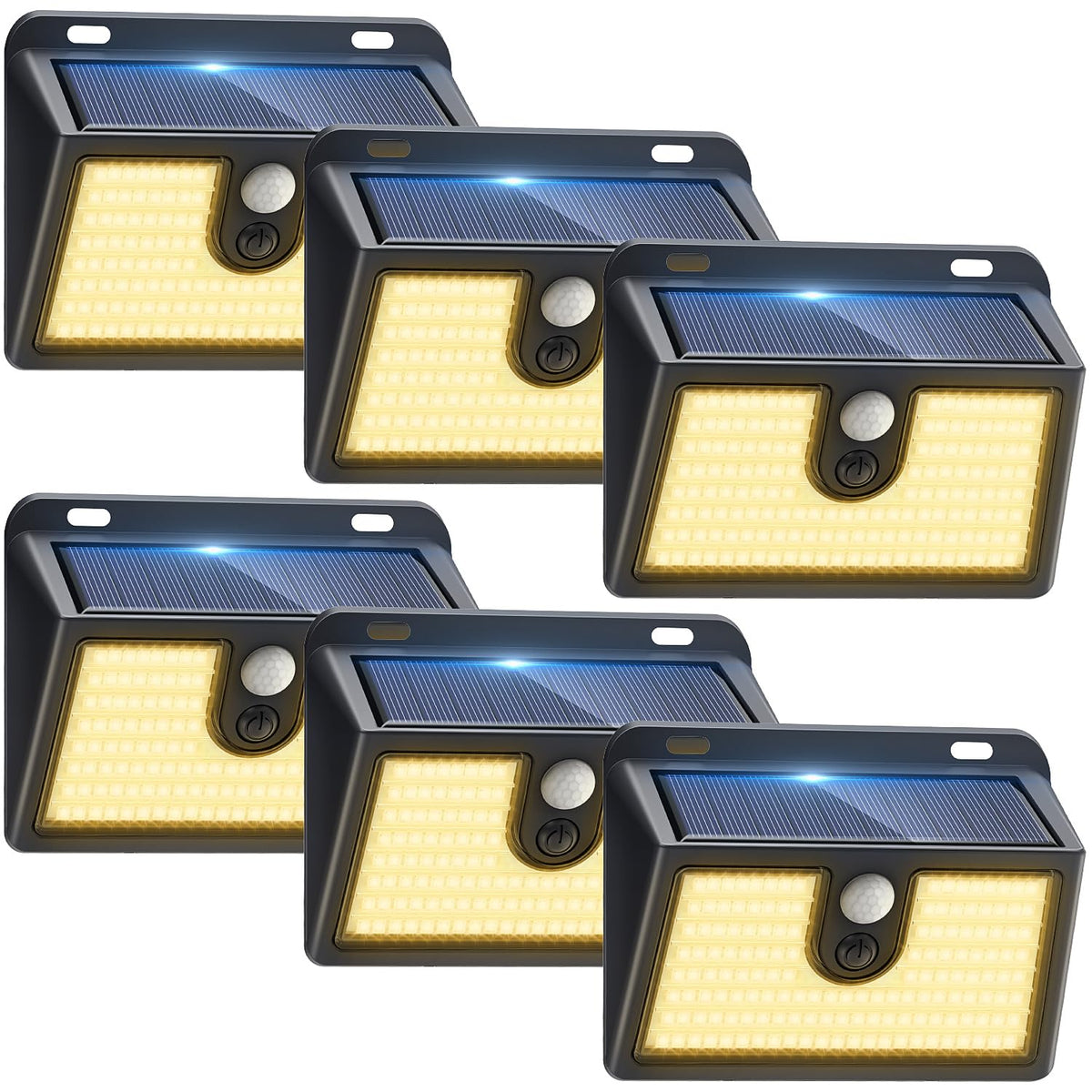 CLAONER six-pack solar motion sensor outdoor lights illuminate outdoor pathways
