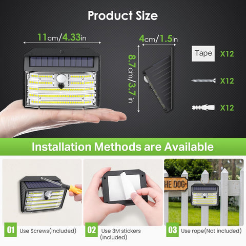 CLAONER solar motion light at garage door improving approach visibility and security