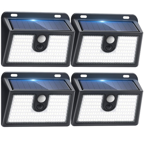 CLAONER solar motion sensor light front view enhances outdoor security at entryways.