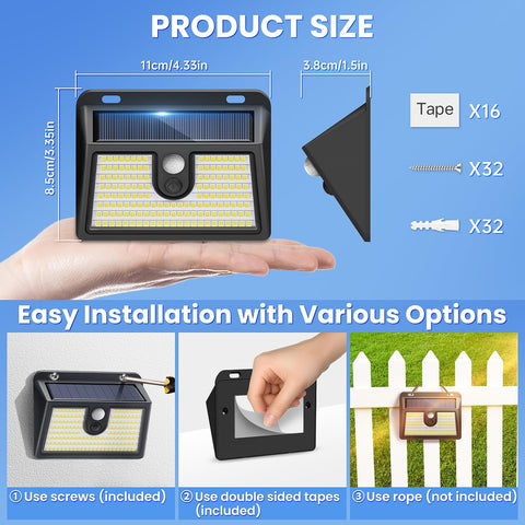 CLAONER solar motion sensor outdoor light detection range up to 26 feet for responsive lighting.