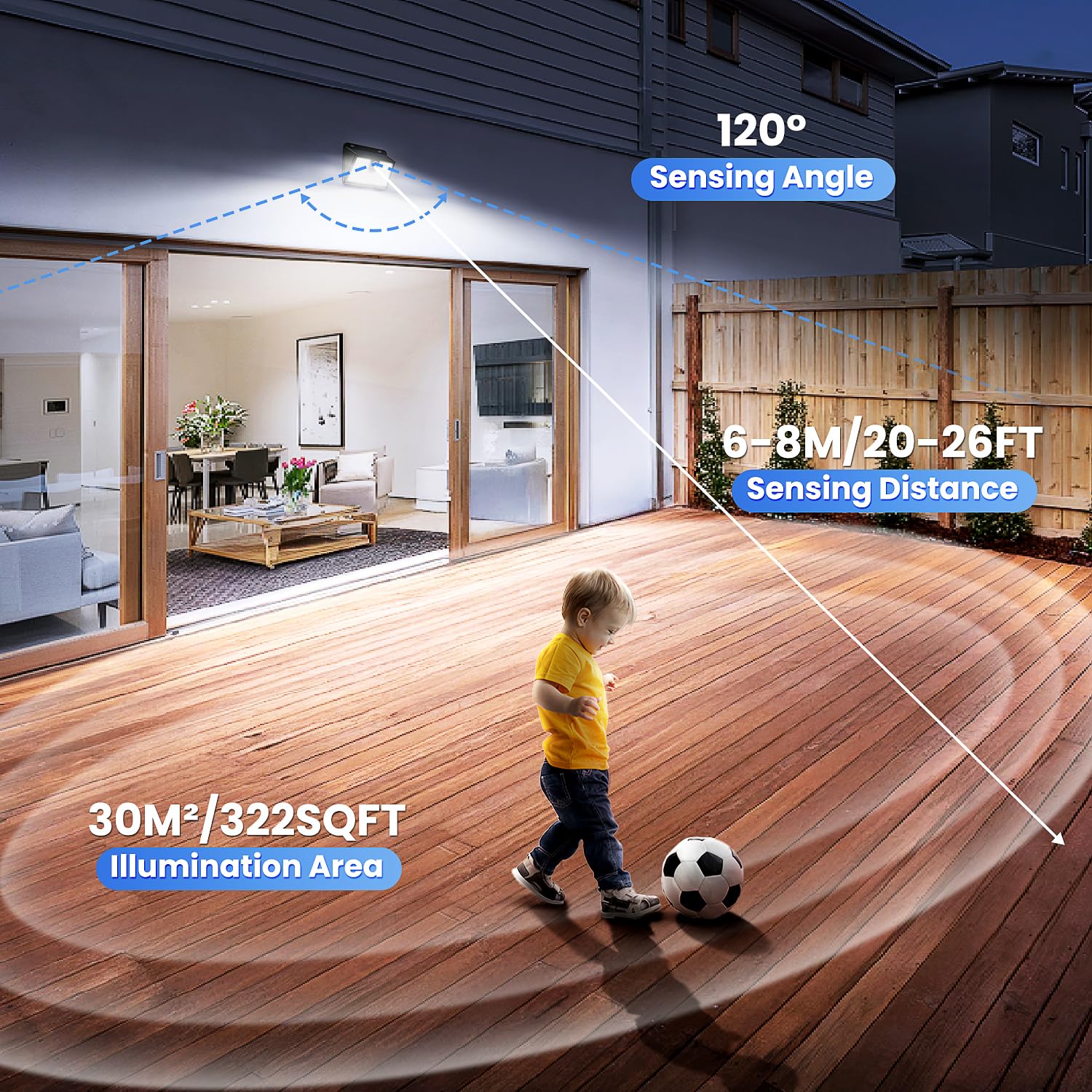 CLAONER solar motion sensor outdoor light easy installation with secure mounting options.