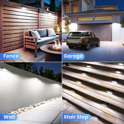 CLAONER solar motion sensor outdoor light three modes for versatile outdoor use.