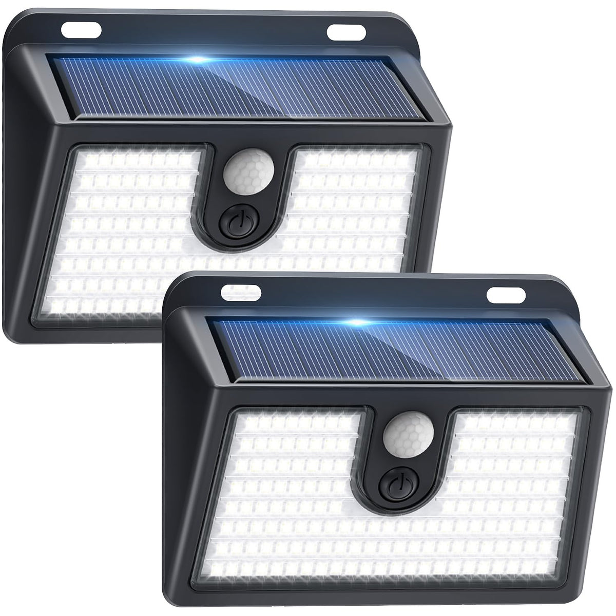 CLAONER solar motion sensor outdoor light with wide beam for yard security.
