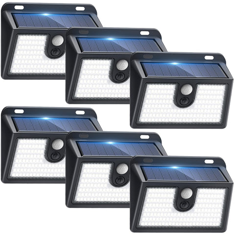 CLAONER solar motion-sensor outdoor lights front view providing bright entryway illumination