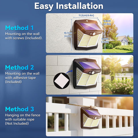 CLAONER solar panel charging outdoor light for reliable night lighting.