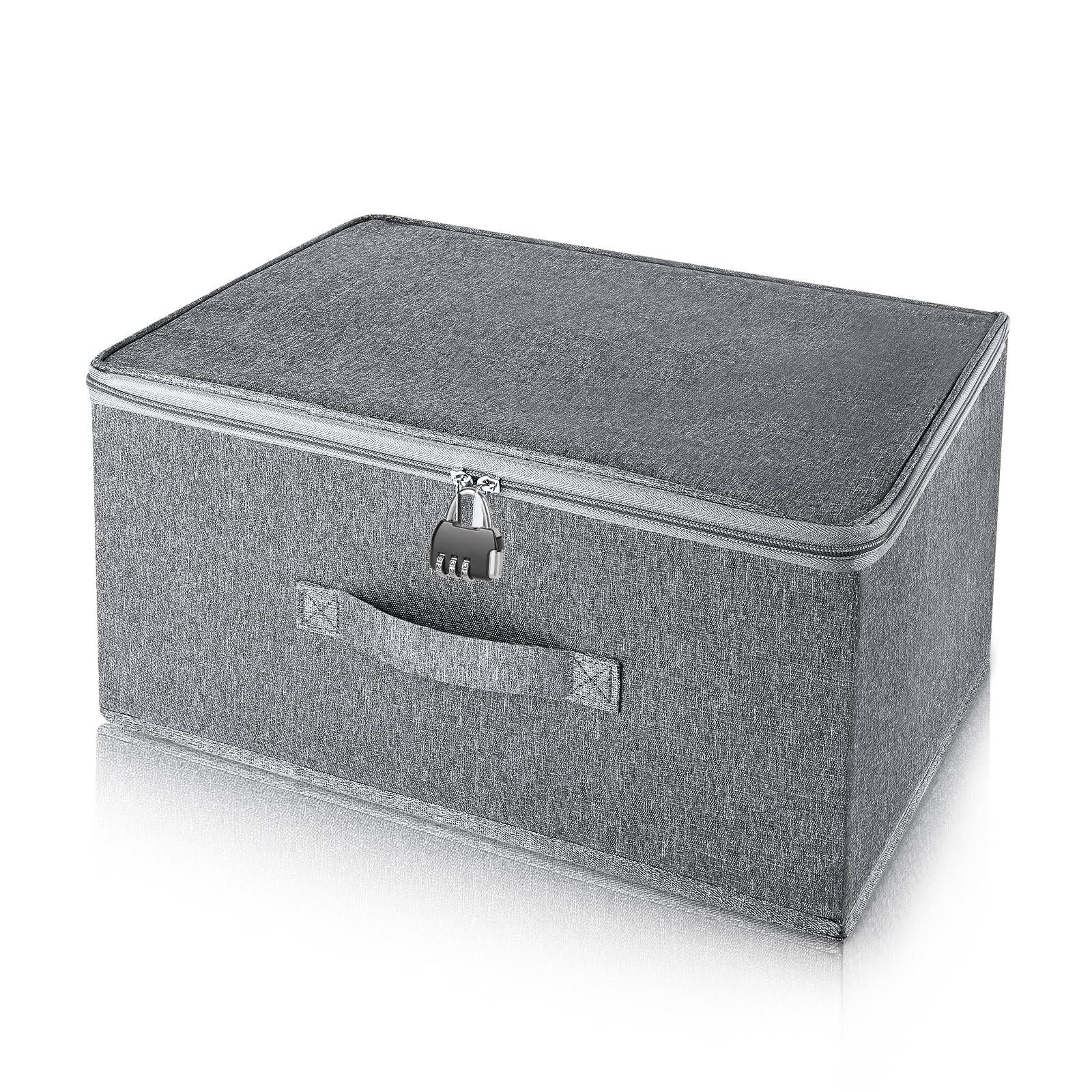 Clapery lockable storage box front view securing clothes