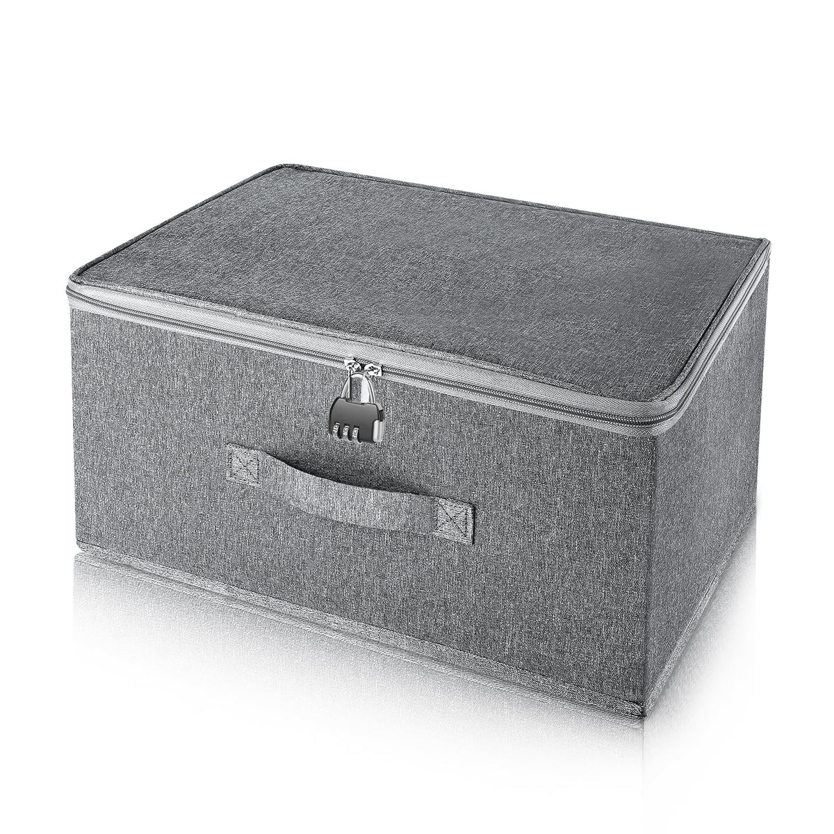 Clapery lockable storage box front view securing clothes