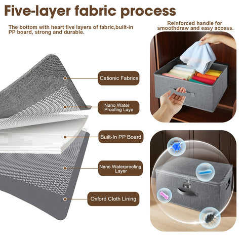 Clapery lockable storage box lid open showing dust protection
