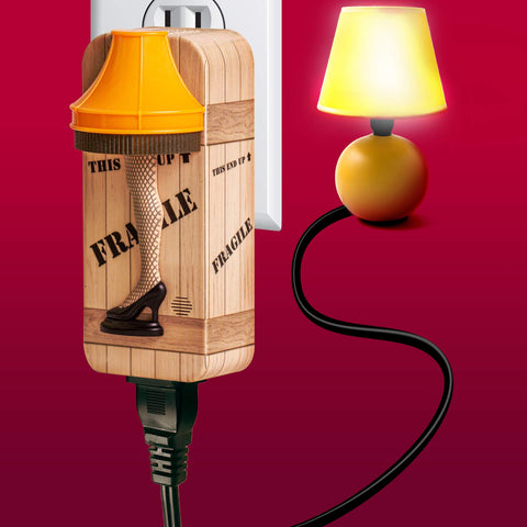 Clapper Leg Lamp side view highlights retro charm and sturdy construction.