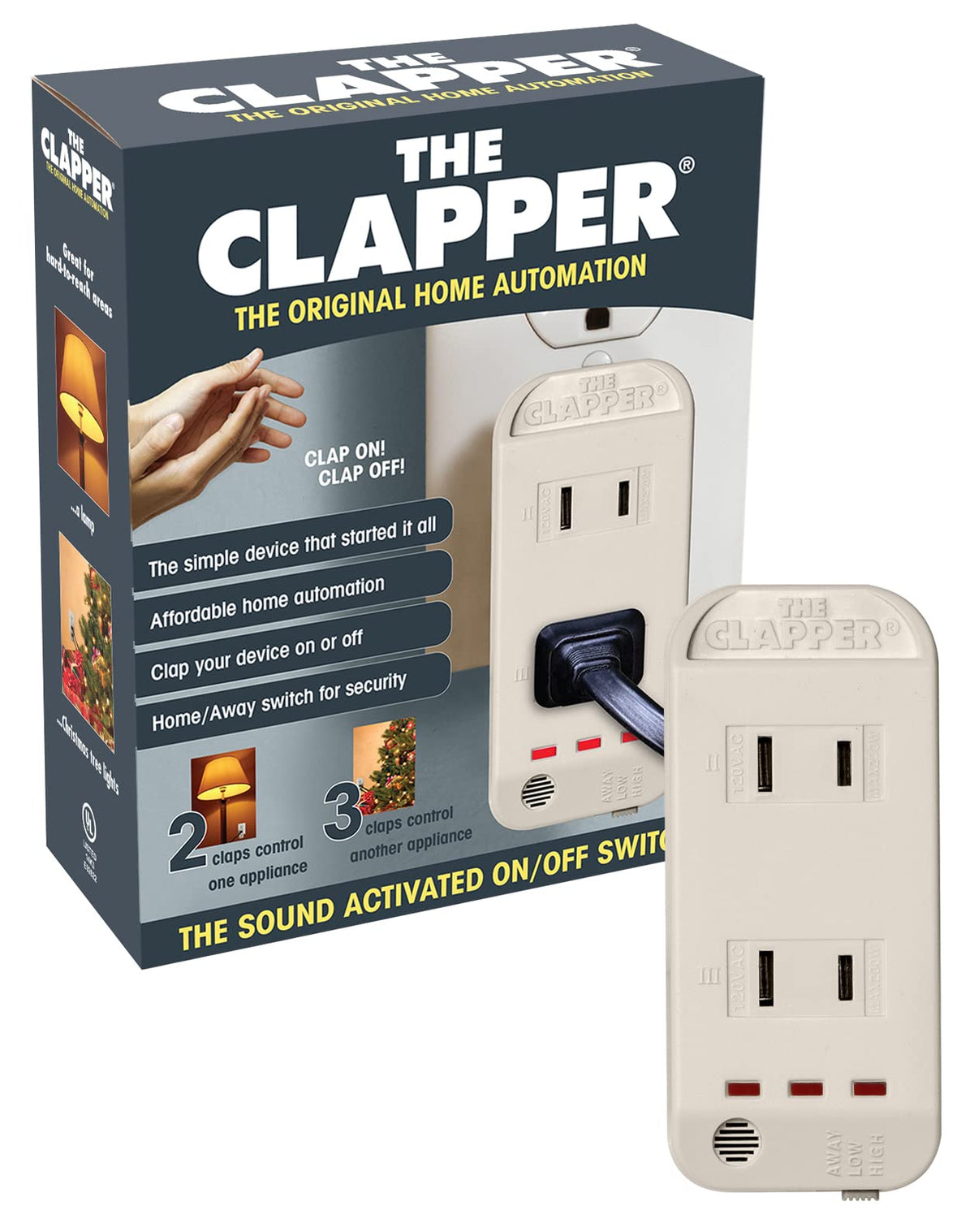 Clapper Original wall-switch in action for effortless hands-free lighting control.