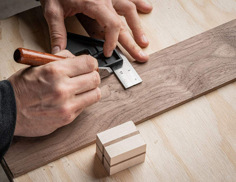 Clarke Brothers marking knife Padauk handle grip for steady marking.