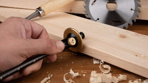 Clarke Brothers wheel marking gauge in one-handed operation for efficient use.
