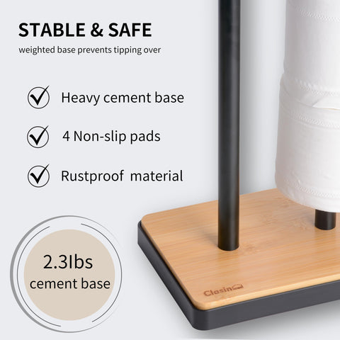 Clasin Home storage area holding up to three extra toilet rolls