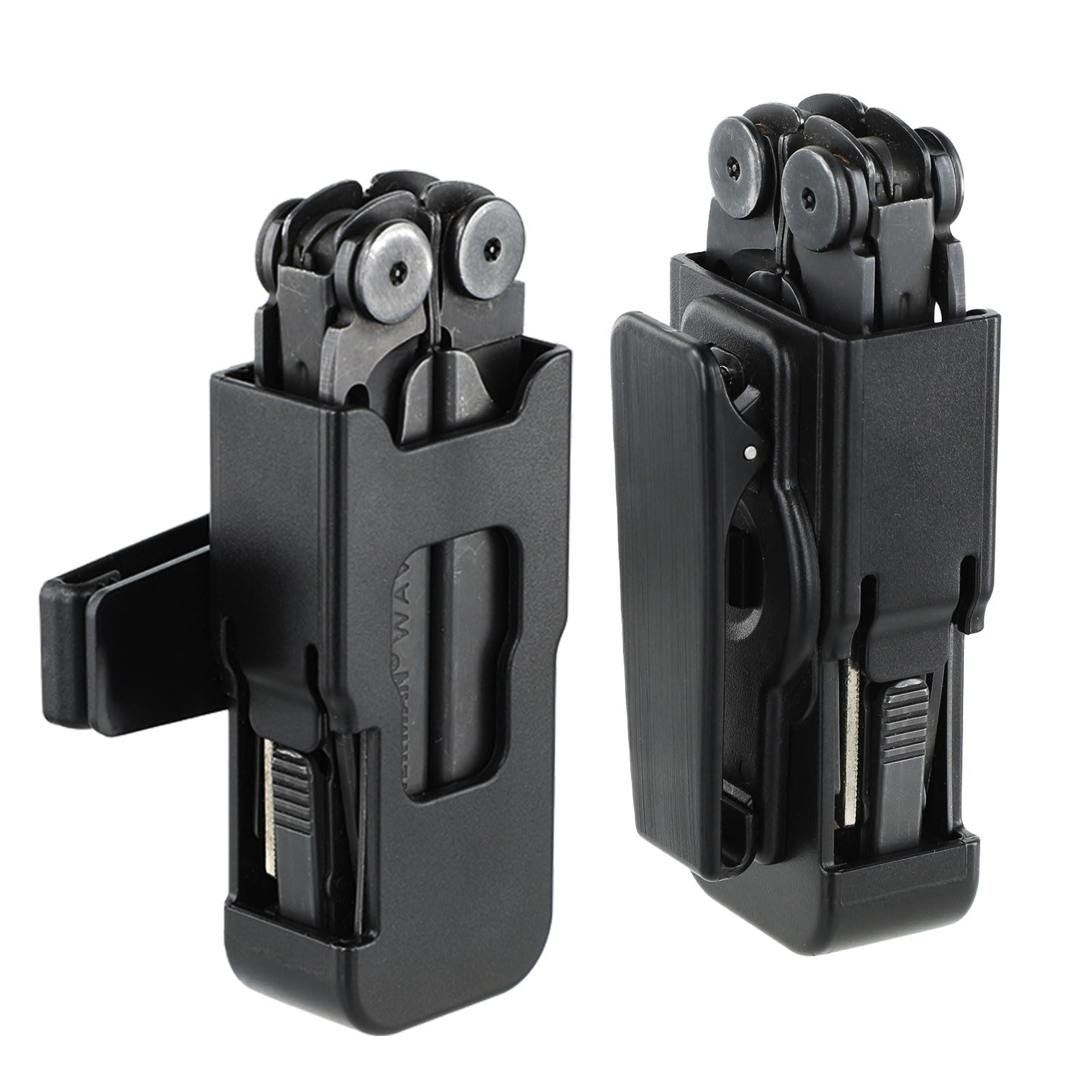 ClaspVital Wave 360 rotating clip holster for secure belt access during outdoor work.