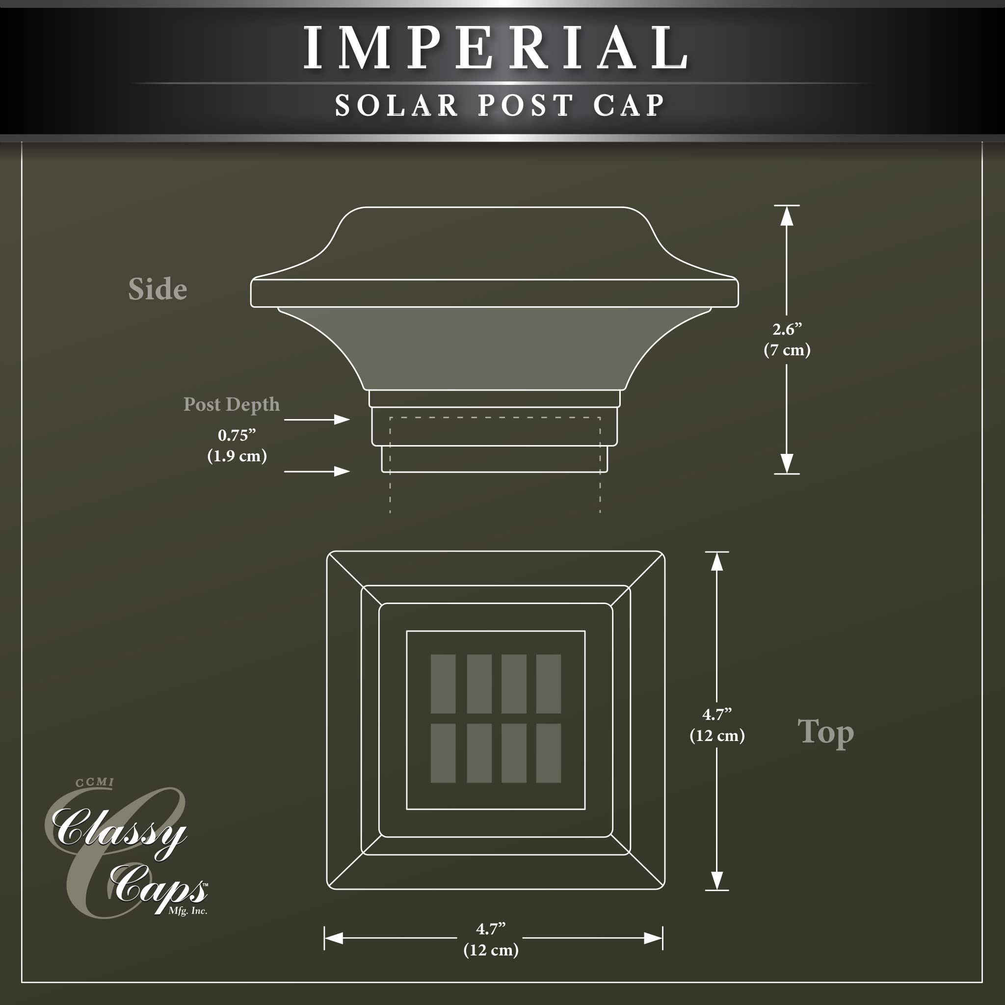 Rugged cast aluminum body with a black powder coat