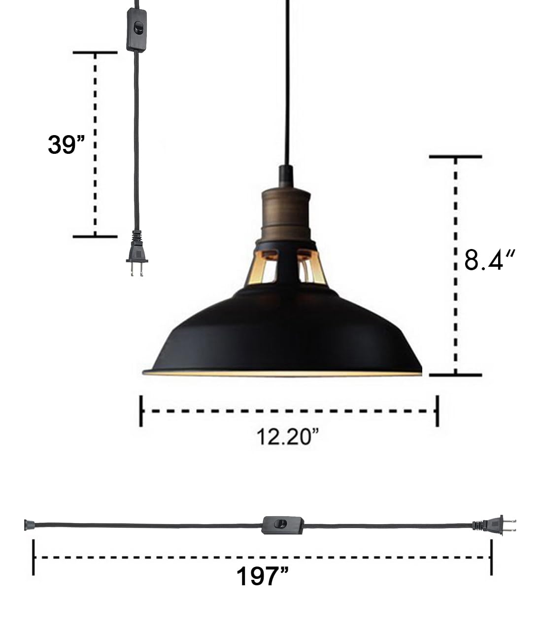 CLAXY black exterior with white interior shade for vibrant diffusion