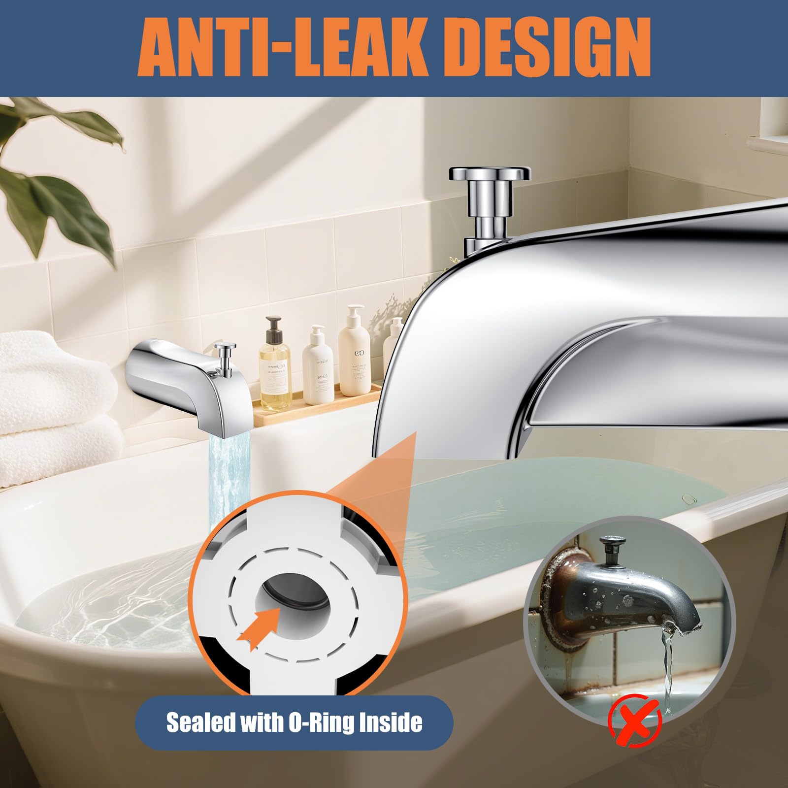 Claywie fast flow channel design helps tub fill quickly and efficiently
