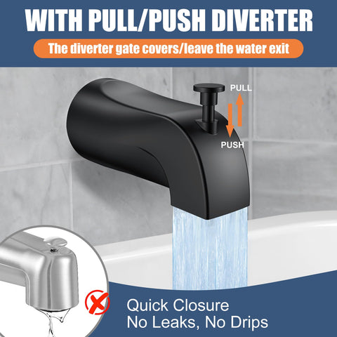 Claywie durable tub spout replacement for standard copper pipes.