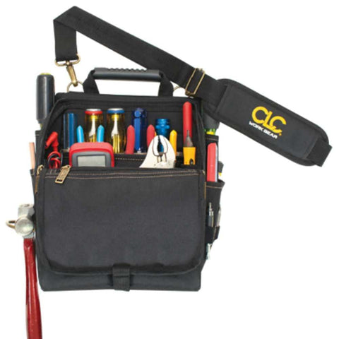 CLC Custom Leathercraft 1509 open-top view demonstrates zippered top flap security