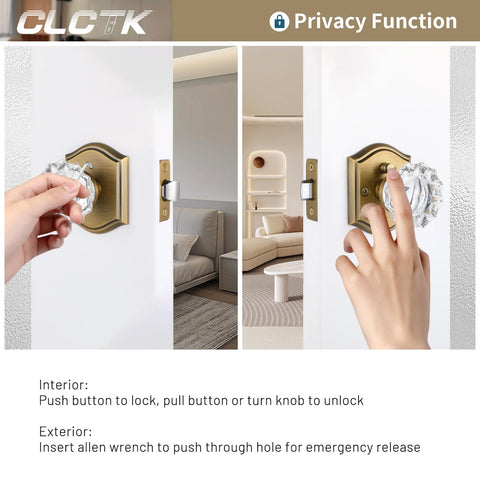 CLCTK adjustable latch for 60mm or 70mm doors