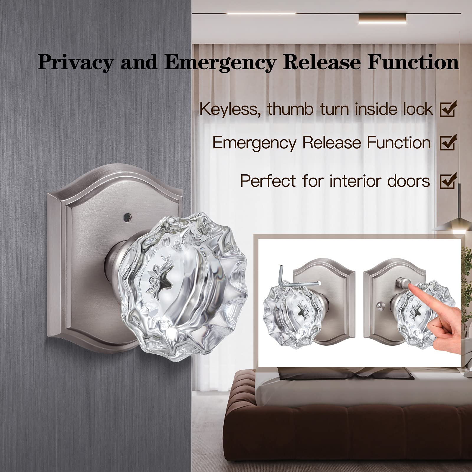 CLCTK brushed nickel knob design adds modern flair to interior spaces