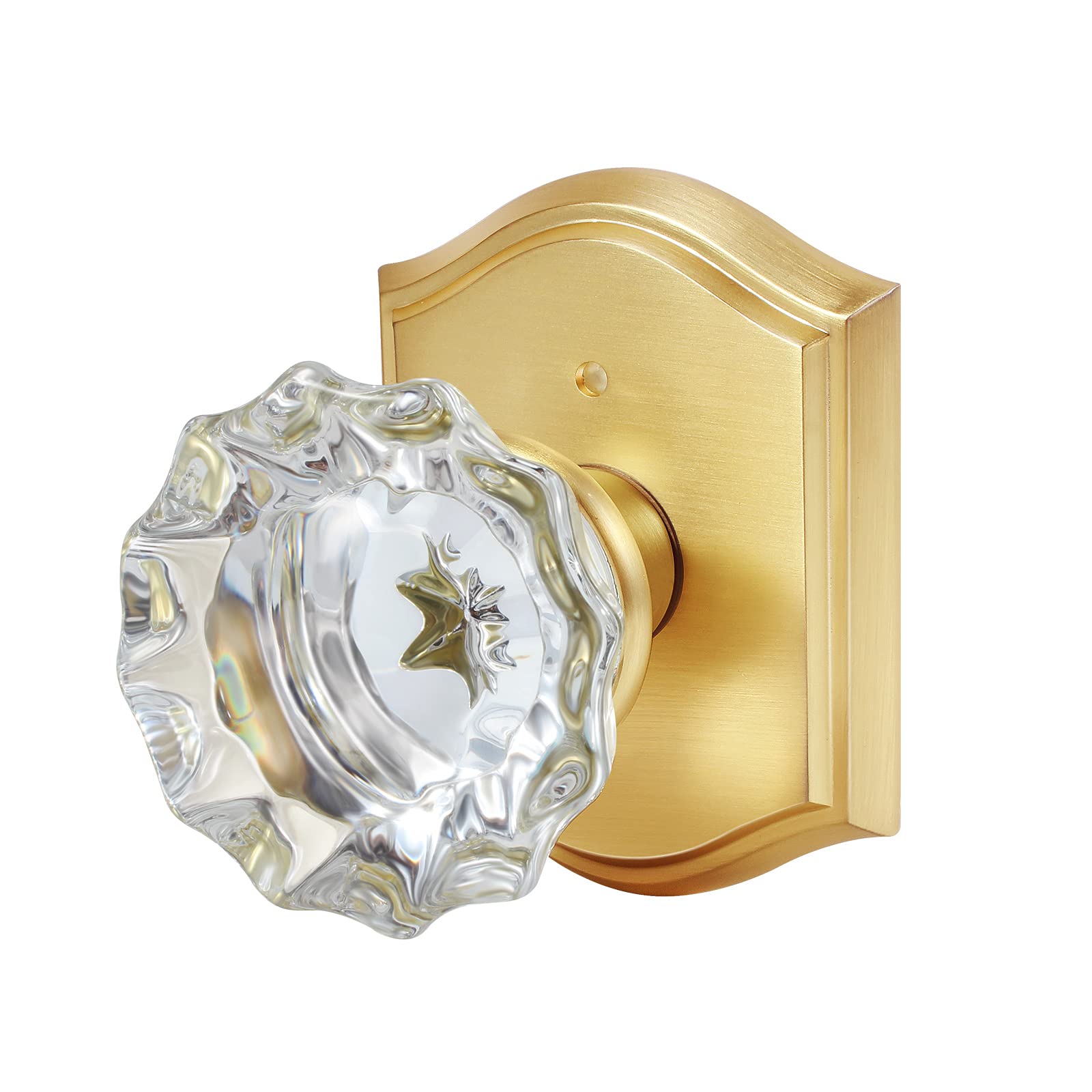CLCTK privacy glass door knob with thumb button for easy interior privacy control.