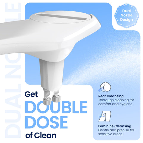 CLEAR REAR adjustable water pressure dial enables gentle to powerful cleansing.