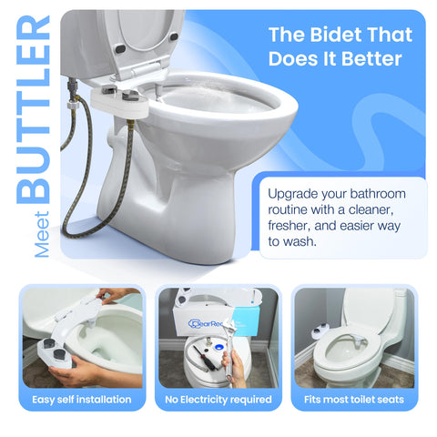 CLEAR REAR eco-friendly upgrade reduces toilet paper usage.