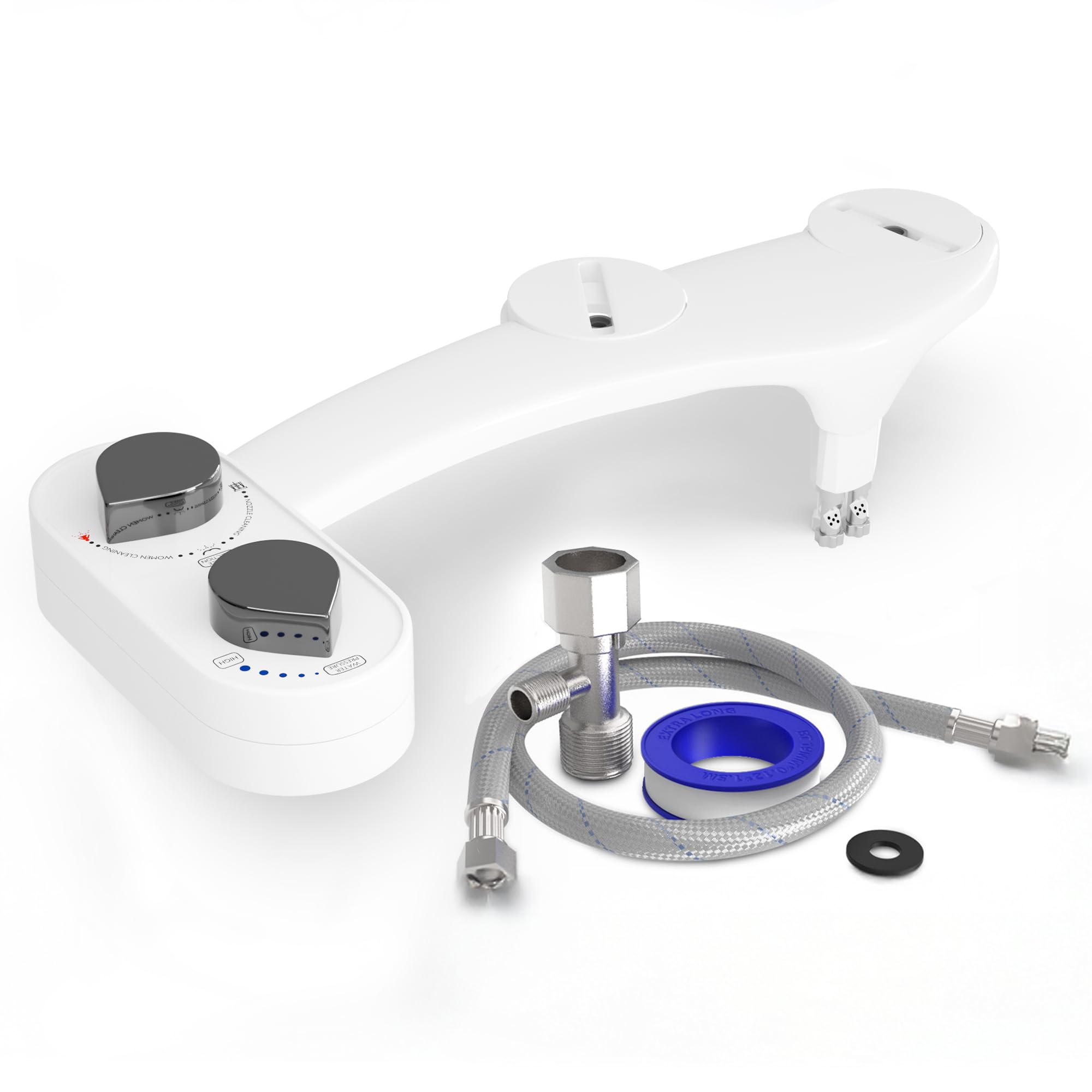 CLEAR REAR non-electric design fits most toilets.