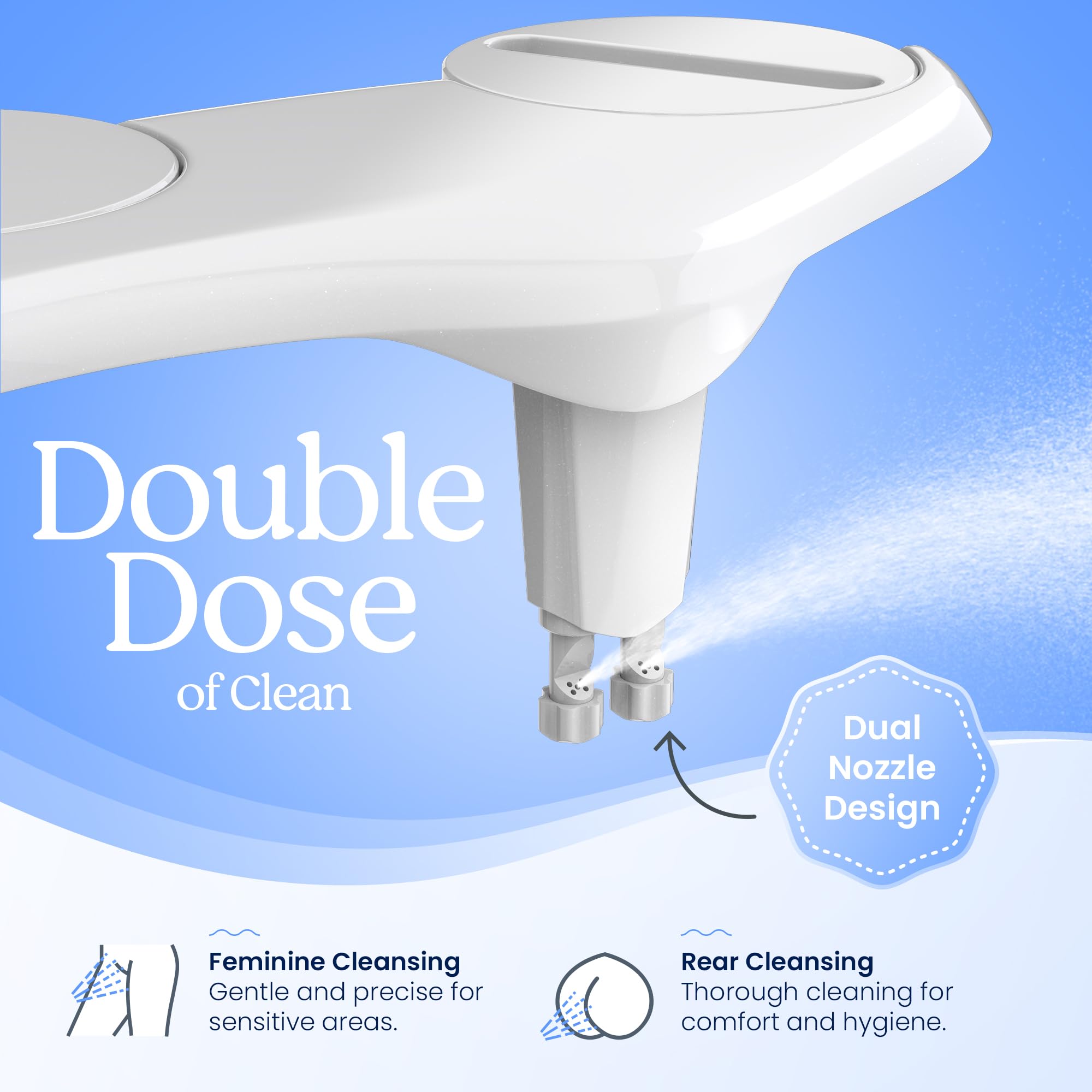 CLEAR REAR front and rear wash for versatile cleaning