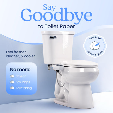 CLEAR REAR adjustable water temperature control for customized cleansing.